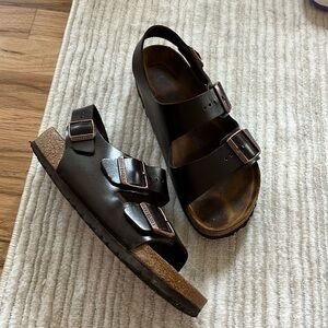 Birkenstock Milano Sandals in Oiled Leather - Size EU 38 / US 7-7.5 - GUC